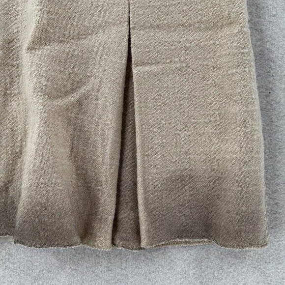 Bottega Veneta Skirt Size 38 (US2) Beige Tan A-Line Pleated Wool Hemp Ombre - Picture 4 of 14